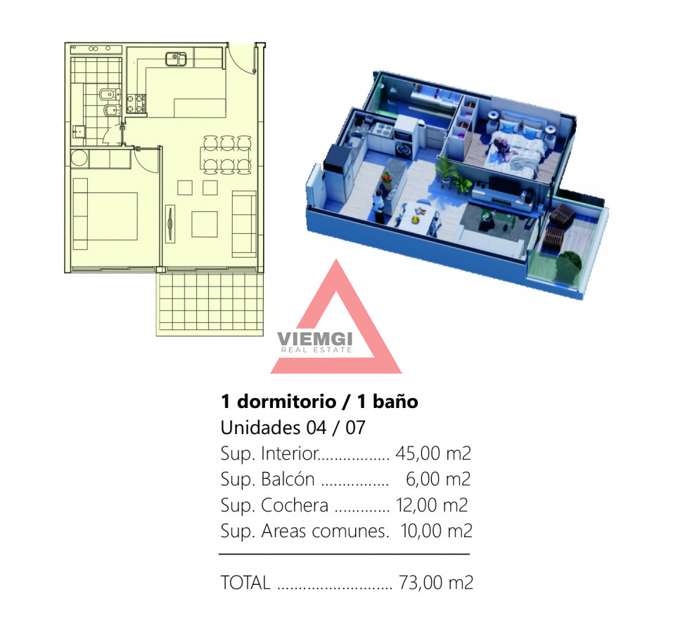 Apartamento ID.358 - Departamento de 1 dormitorio en venta proximo al mar