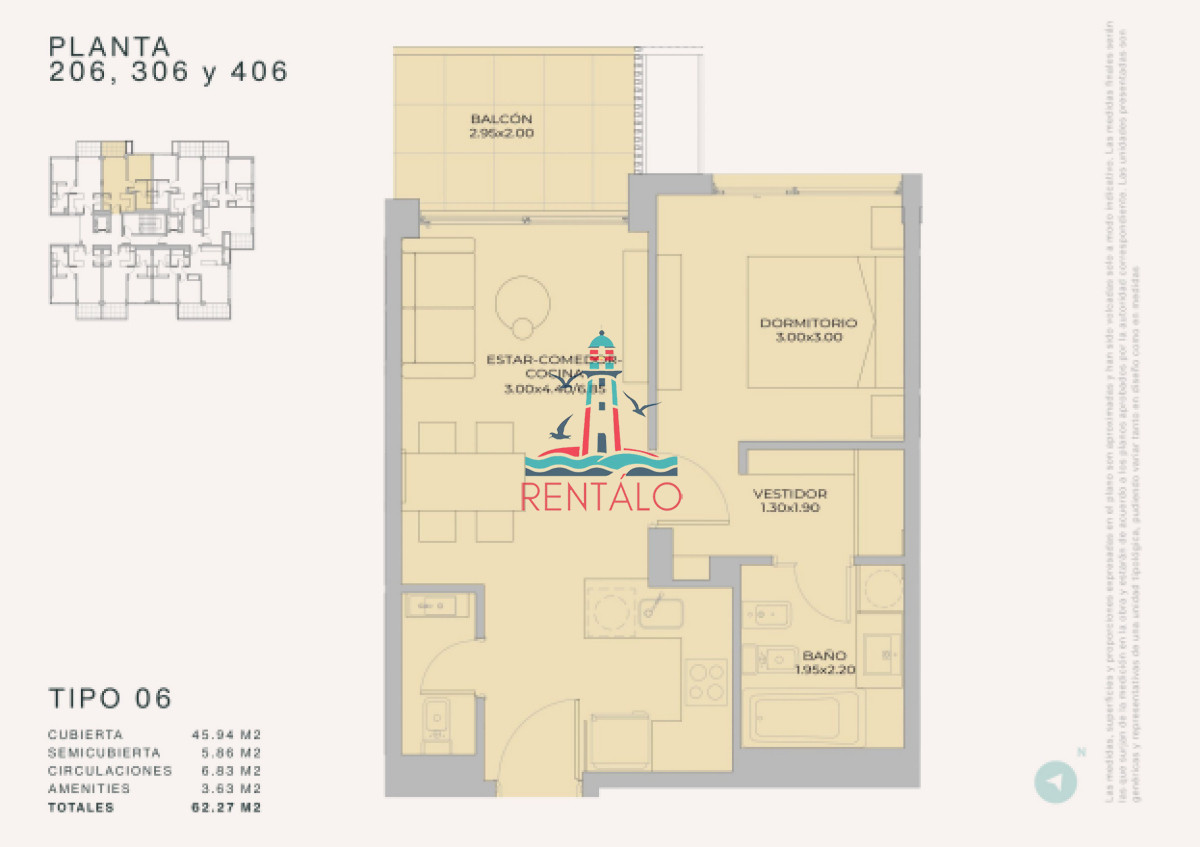 Apartamento ID.527 - Apartamento de 1 dormitorio en pozo en Punta del este