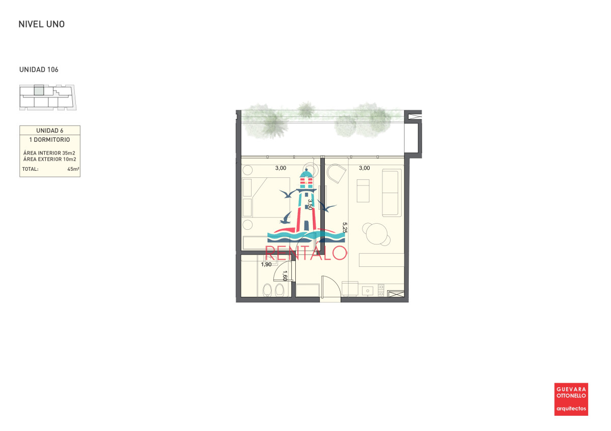 Apartamento ID.440 - Apartamento de 1 dormitorio en Punta del este en venta a estrenar oportunidad 