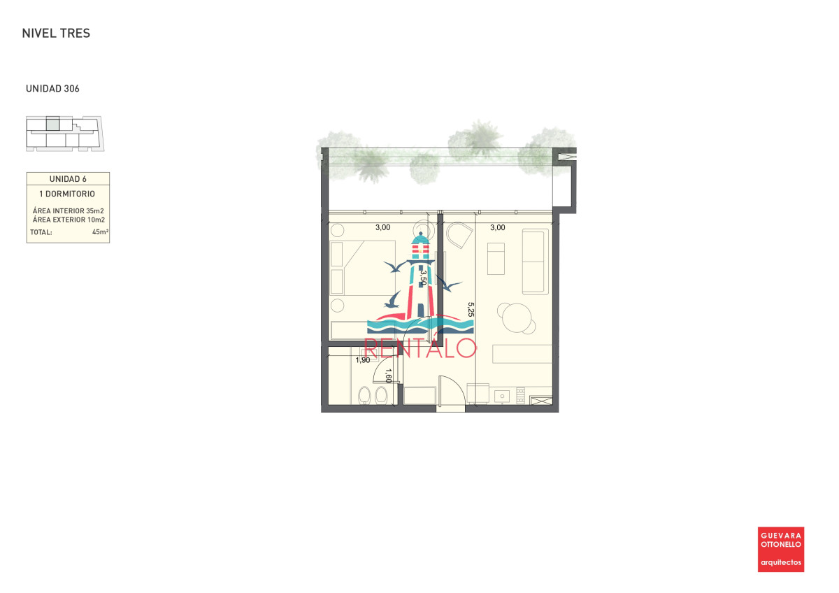 Apartamento ID.440 - Apartamento de 1 dormitorio en Punta del este en venta a estrenar oportunidad 