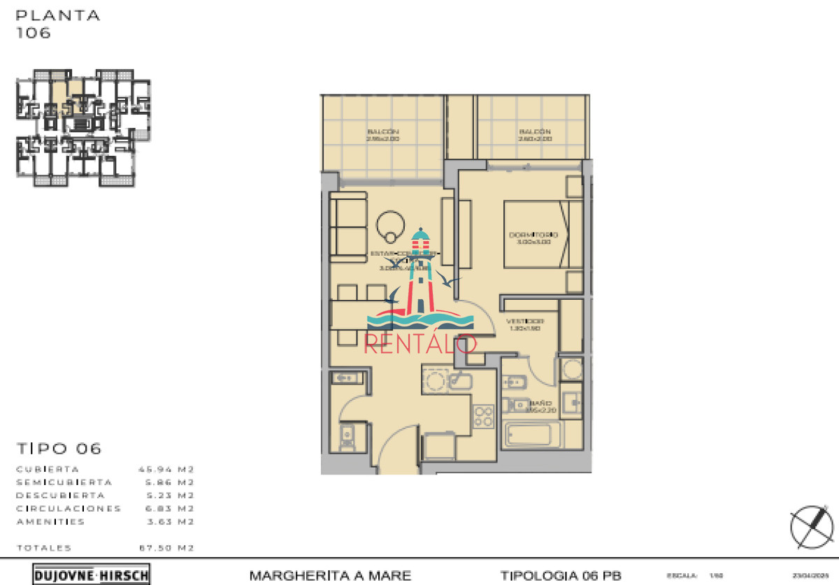 Apartamento ID.527 - Apartamento de 1 dormitorio en pozo en Punta del este