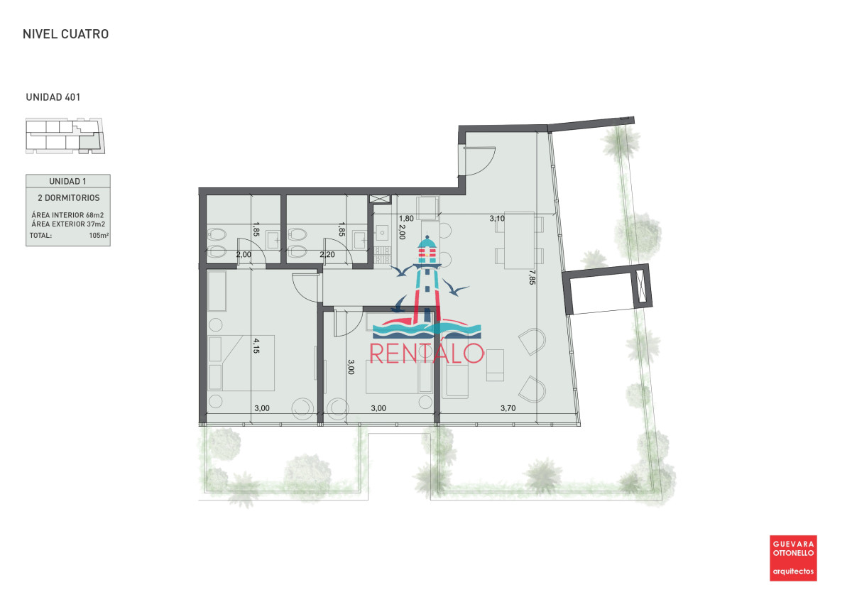 Apartamento ID.440 - Apartamento de 1 dormitorio en Punta del este en venta a estrenar oportunidad 