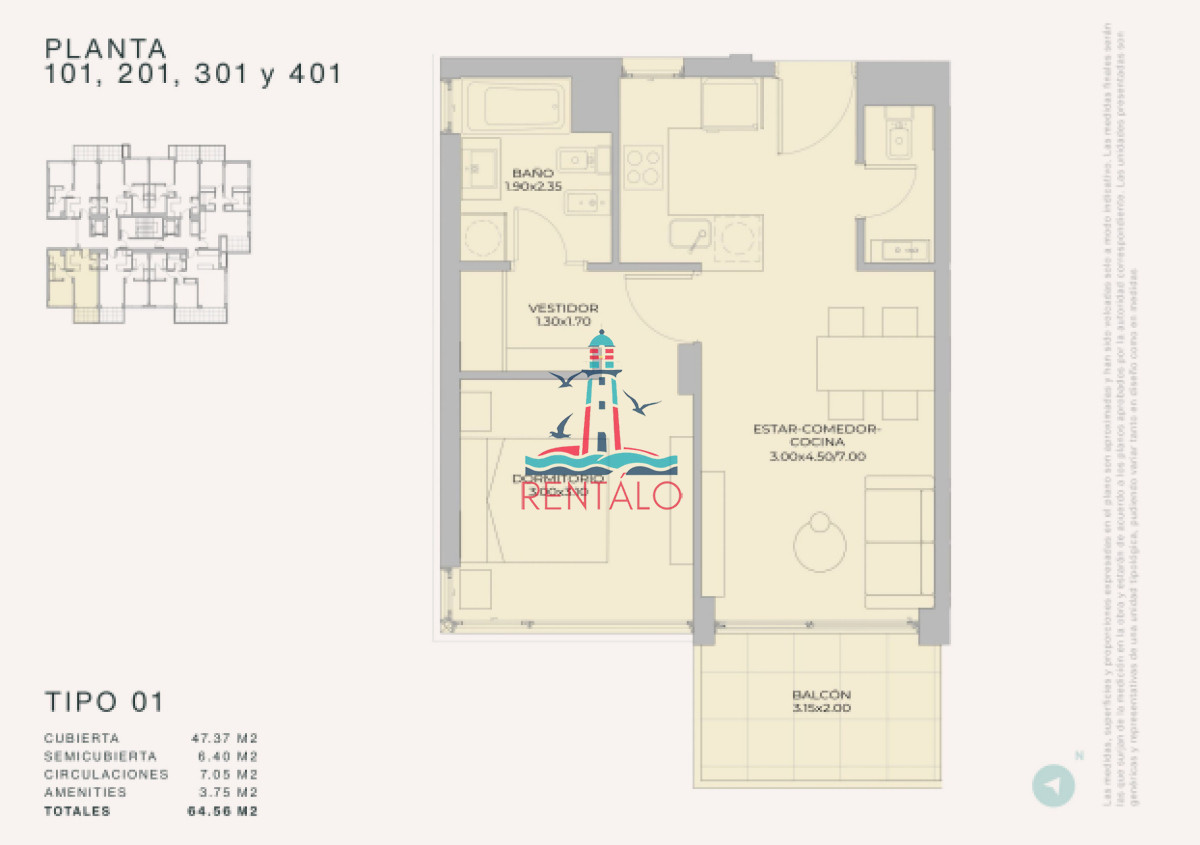 Apartamento ID.527 - Apartamento de 1 dormitorio en pozo en Punta del este