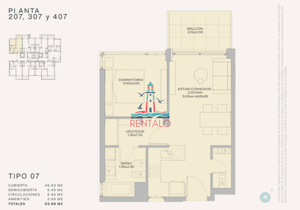 Apartamento ID.527 - Apartamento de 1 dormitorio en pozo en Punta del este