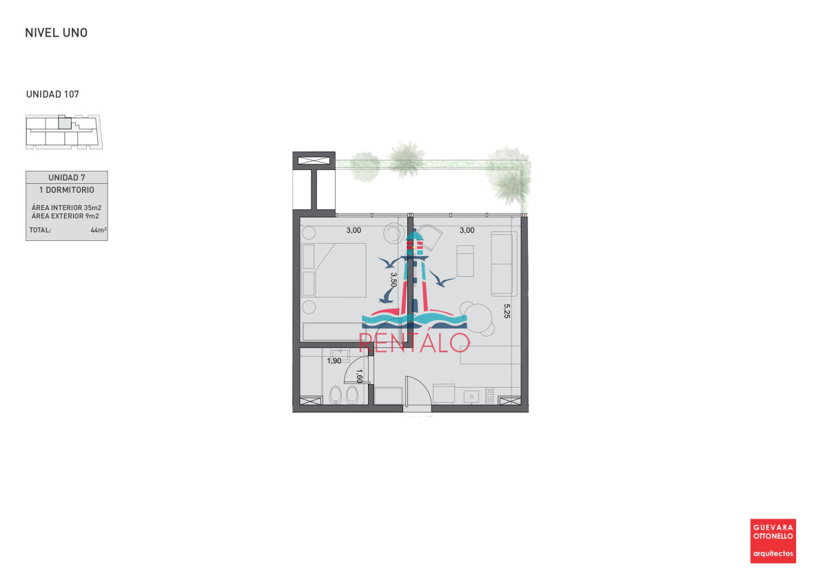 Apartamento ID.440 - Apartamento de 1 dormitorio en Punta del este en venta a estrenar oportunidad 