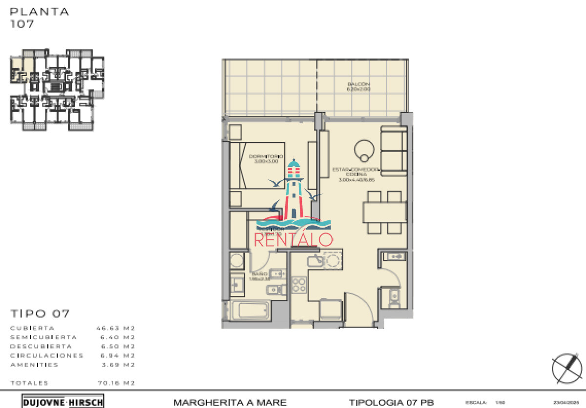 Apartamento ID.527 - Apartamento de 1 dormitorio en pozo en Punta del este