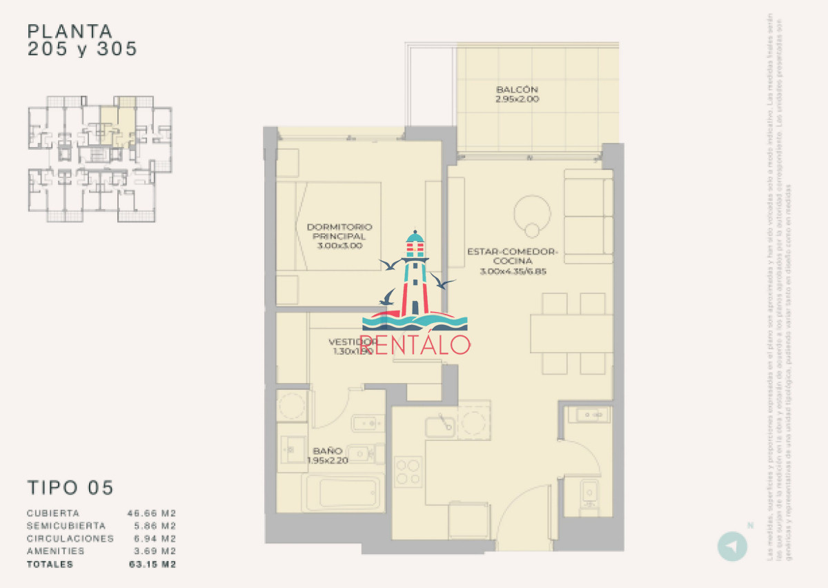 Apartamento ID.527 - Apartamento de 1 dormitorio en pozo en Punta del este