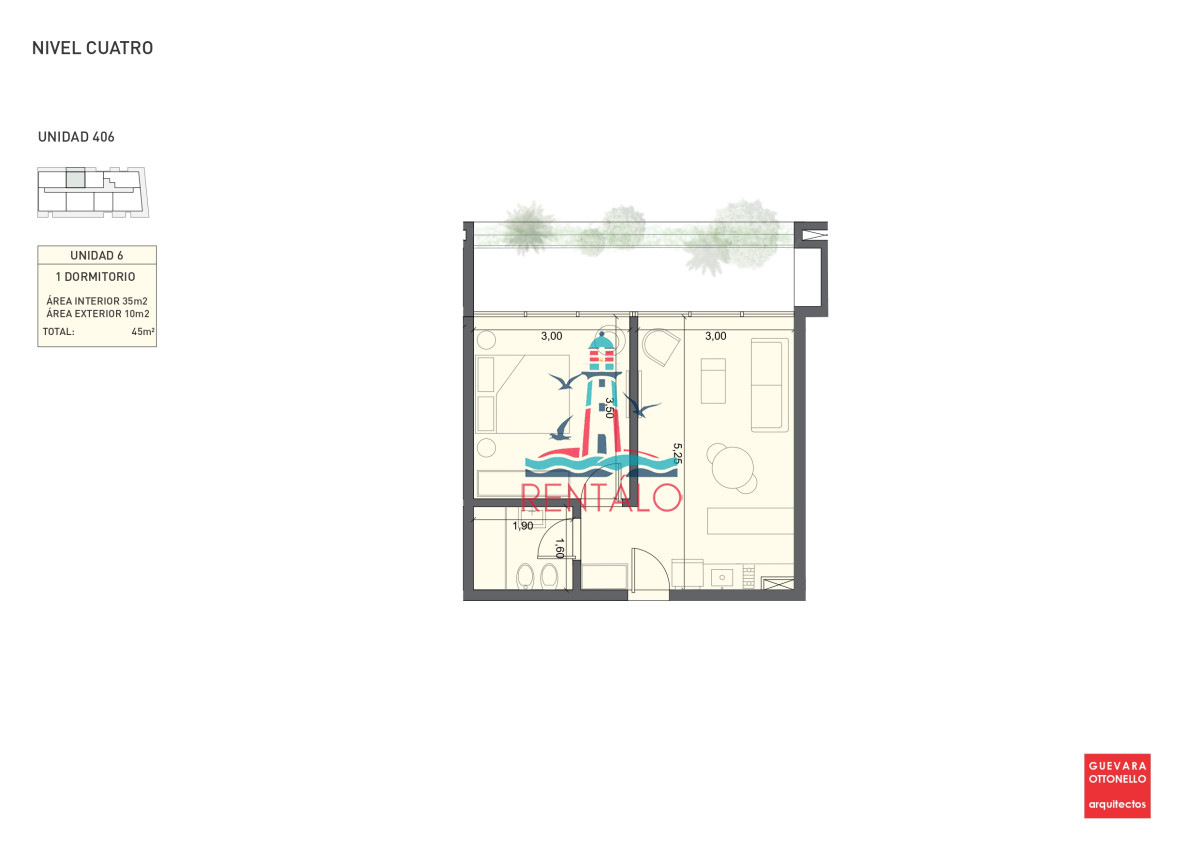 Apartamento ID.440 - Apartamento de 1 dormitorio en Punta del este en venta a estrenar oportunidad 