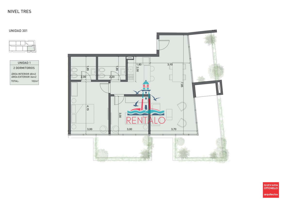 Apartamento ID.440 - Apartamento de 1 dormitorio en Punta del este en venta a estrenar oportunidad 