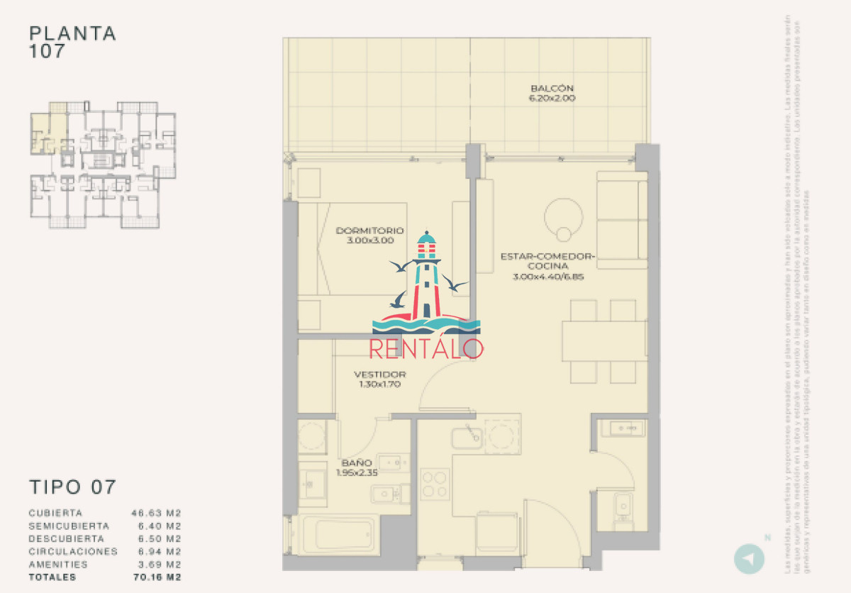 Apartamento ID.527 - Apartamento de 1 dormitorio en pozo en Punta del este