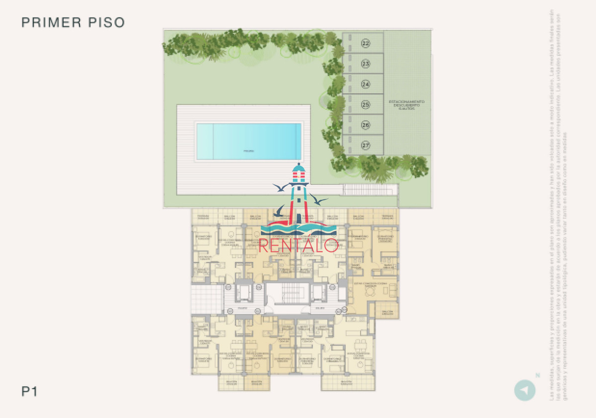 Apartamento ID.527 - Apartamento de 1 dormitorio en pozo en Punta del este