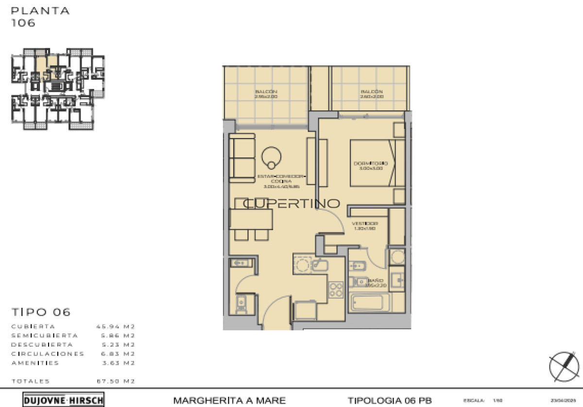Apartamento ID.629 - Lanzamiento en Peninsula - Margherita A Mare Residences, departamento de 1 dorm