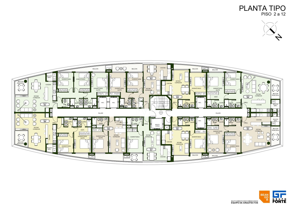 Apartamento ID.134 - Lanzamiento, Playa Brava - Torre Manglar Albor, departamento 2 dormitorios