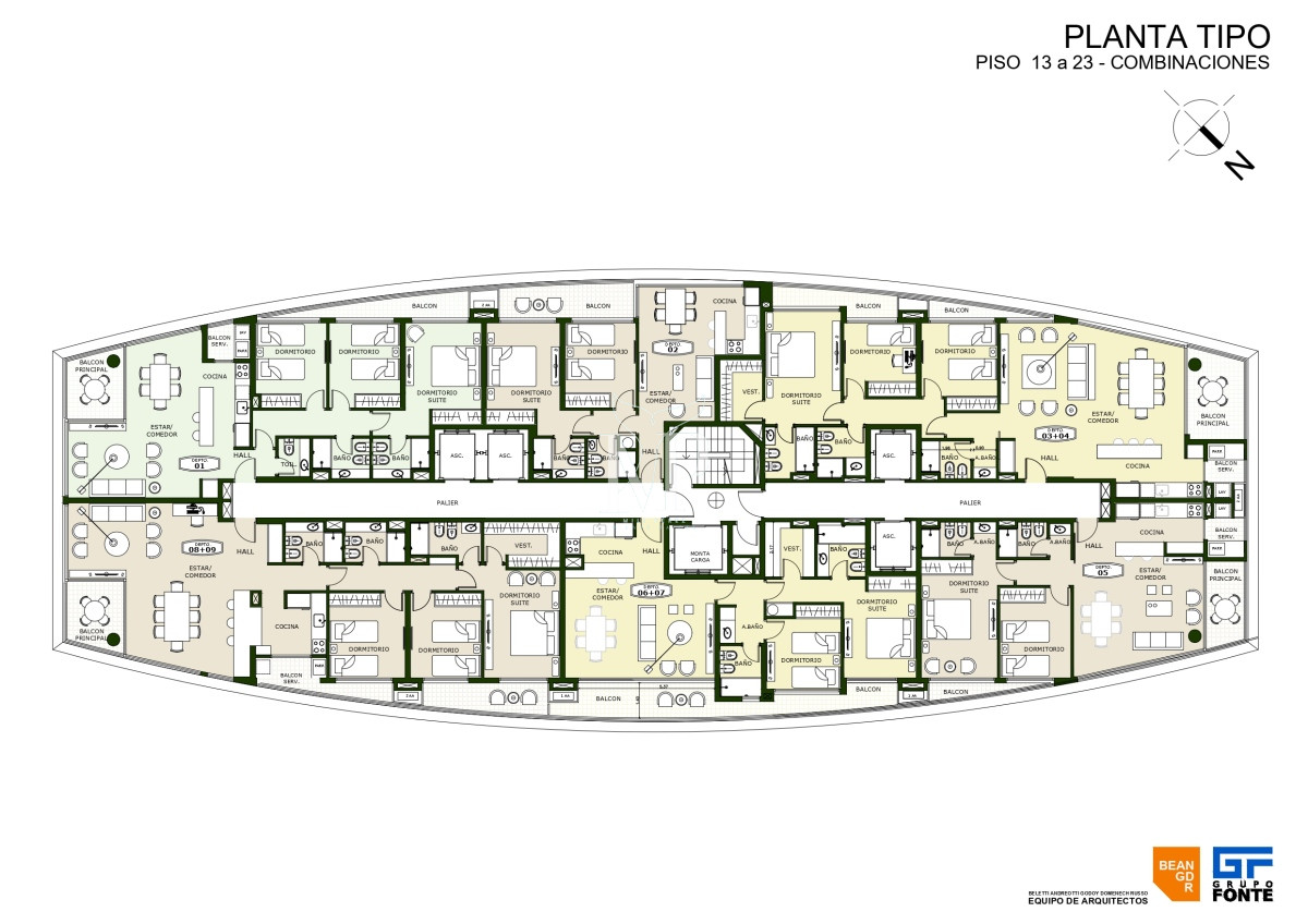 Apartamento ID.134 - Lanzamiento, Playa Brava - Torre Manglar Albor, departamento 2 dormitorios