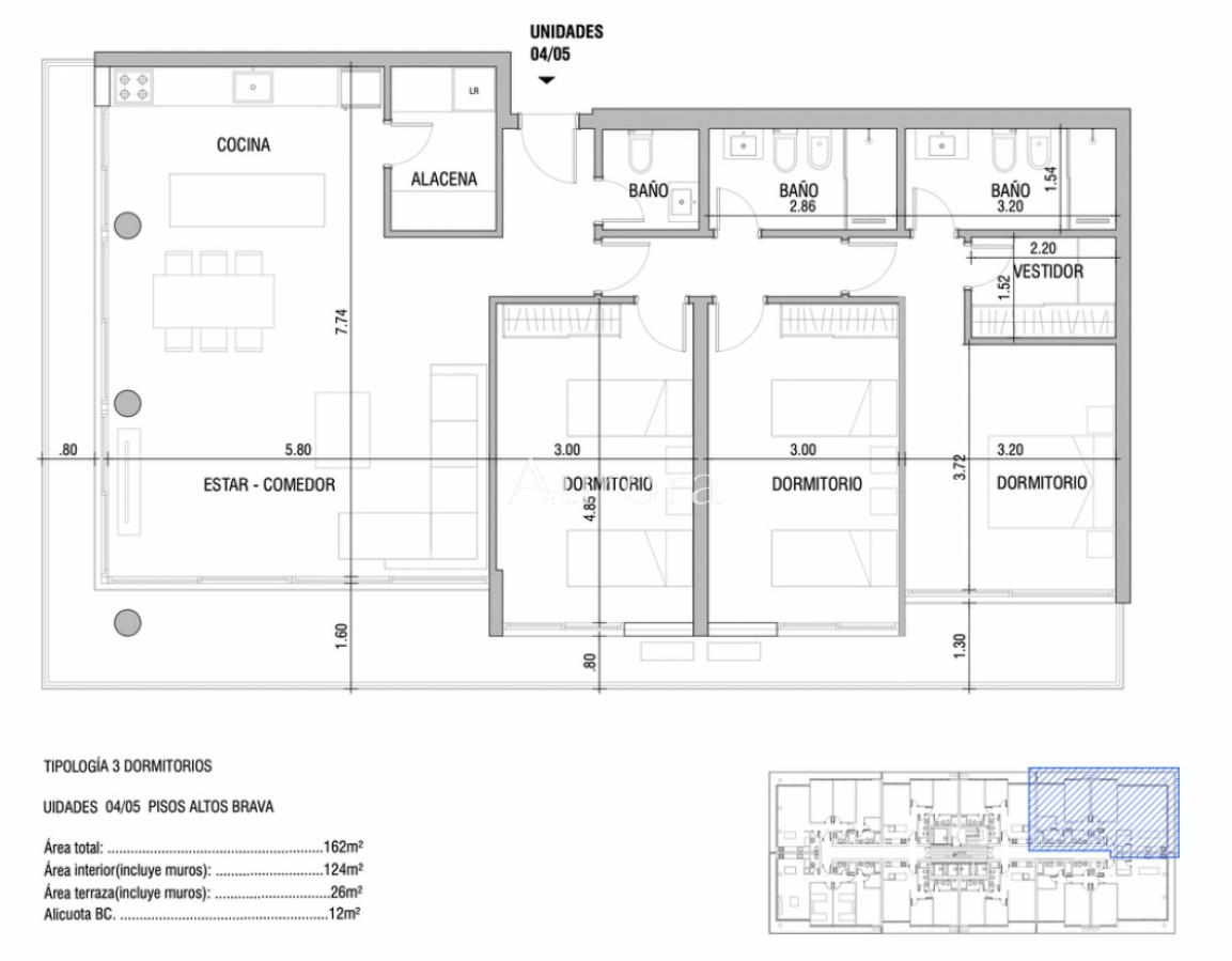 Apartamento ID.274 - Departamento de 1 dormitorio en venta en Torre nueva a pasos de mar