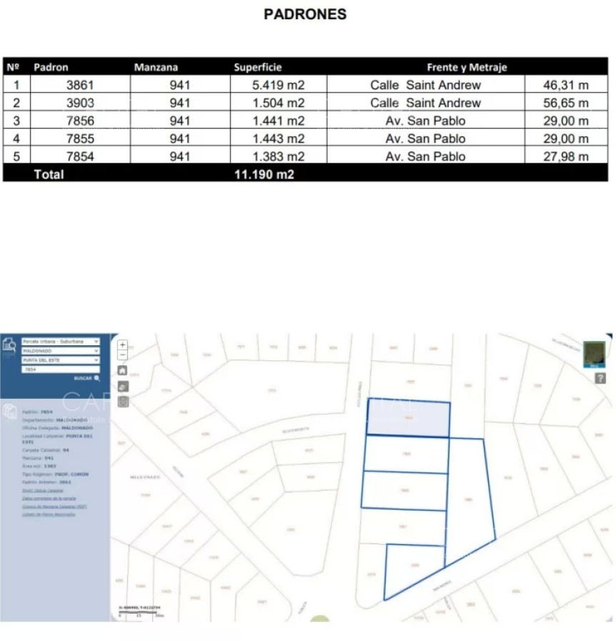 Terreno ID.35388 - Terreno Apto para Fraccionamiento en Barrio Golf Punta del Este