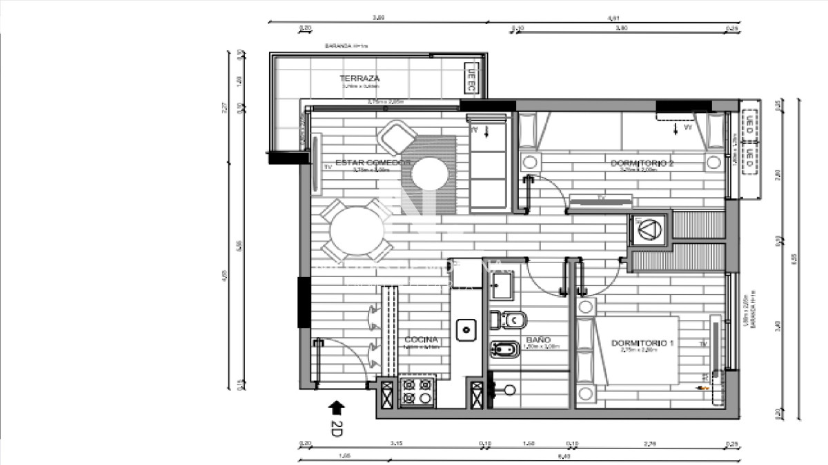 Apartamento de 2 dormitorios en zona Malvín 