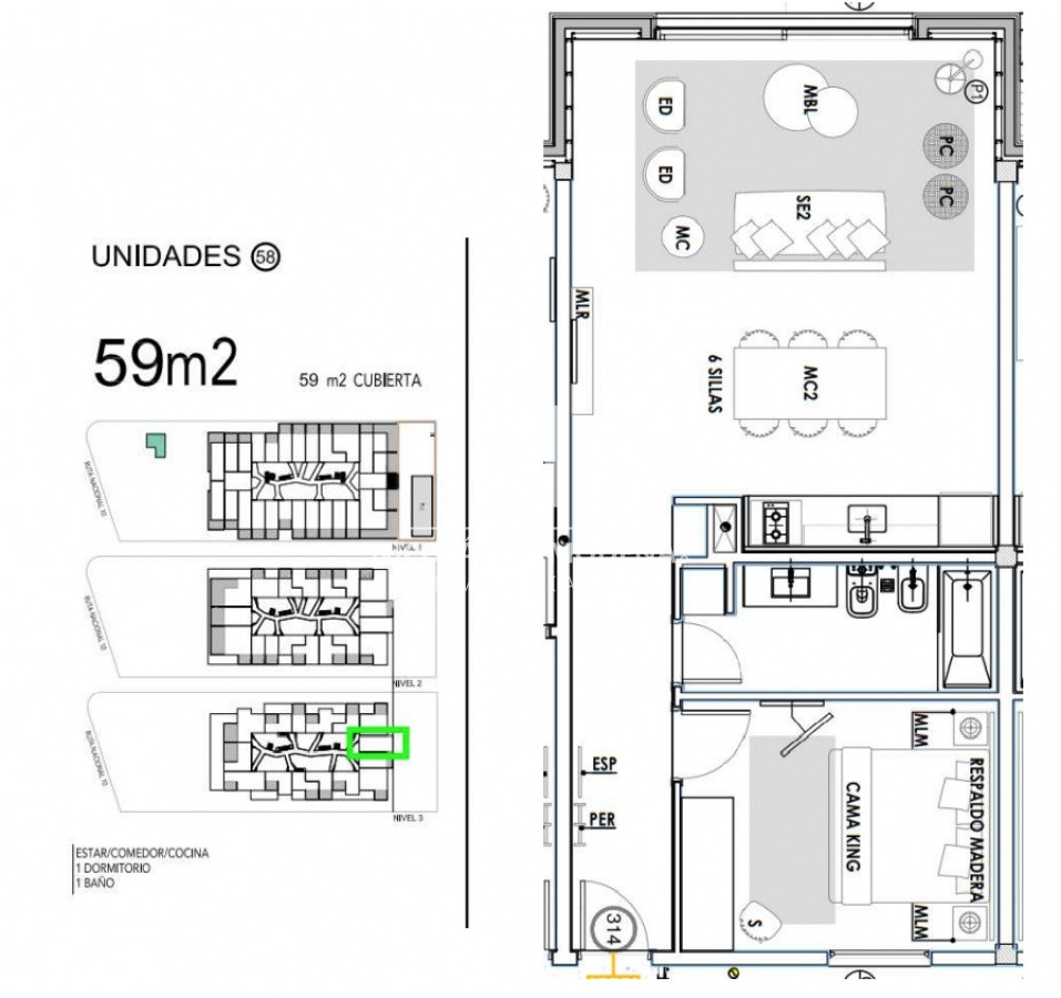 Espectacular departamento a solo metros del Mar  de 1 dormitorio en venta, Jose Ignaio