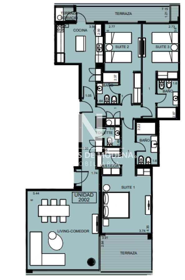 En venta exclusivo Apartamento Frente al Mar en Playa Mansa – Punta del Este de 3 dormitorios en suite - NDM26333A