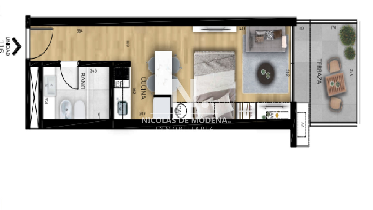 Venta Apartamento monoambiente en More Echevarriarza a una cuadra de la rambla de Pocitos