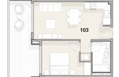 Vende apartamento de 1 dormitorios en Mansa, Punta del Este.