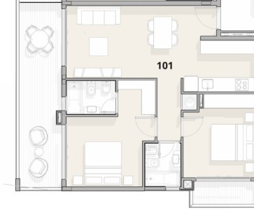 En venta apartamento de 2 dormitorios en Mansa, Punta del Este.