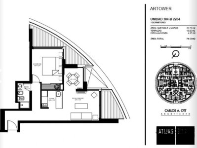 Apartaemnto de 1 dormitorio y medio en venta, Punta Del Este 