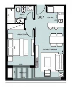 Esplendido departamento de 1 dormitorio en venta 