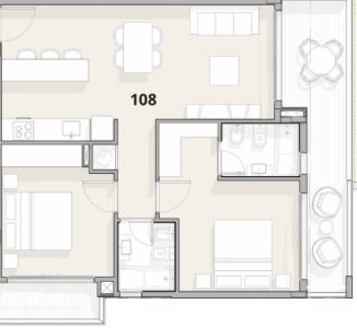 En venta apartamento de 2 dormitorios en Mansa, Punta del Este.