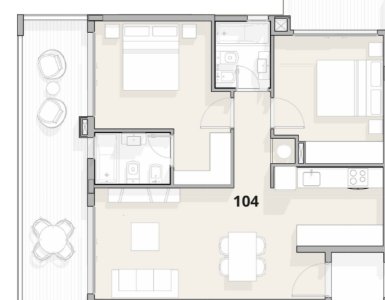 Vende apartamento de 2 dormitorios en Playa Mansa, Punta del Este.