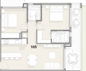 En venta apartamento de 2 dormitorios en Mansa, Punta del Este.