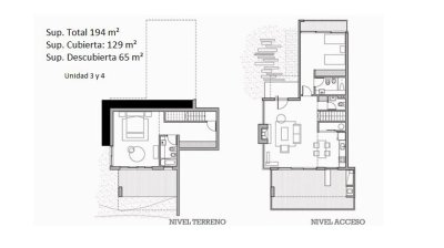 Vende apartamento de 2 dormitorios con terraza en Punta Ballena