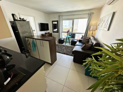 Vende en Peninsula, apartamento de 1 dormitorio, con excelente vista, muy iluminado.