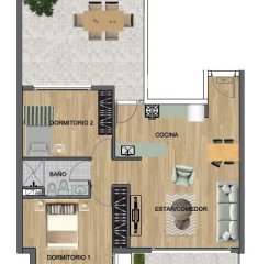 Apartamento en Venta de 2 dormitorios, Edificio Grun zona Tres Cruces