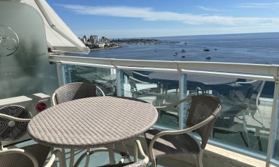 Apartamento ideal de 3 dormitorios en suite, con balcón espectacular con vista al mar, en Mansa- Punta del Este