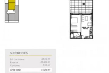 Apartamento de un dormitorio en el centro.Cordón, Montevideo