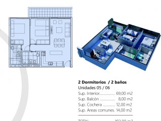 Apartamento en venta en Torre View II, 2 dormitorios en Punta del Este.