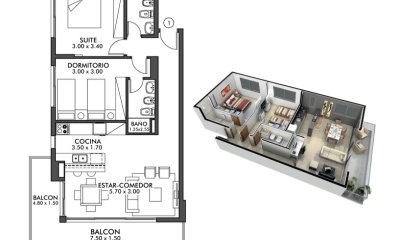 En venta apartamento de 2 dormitorios en Aidy Grill, Punta del Este