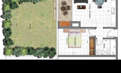 En venta apartamento de 1 dormitorio en Punta del Este.