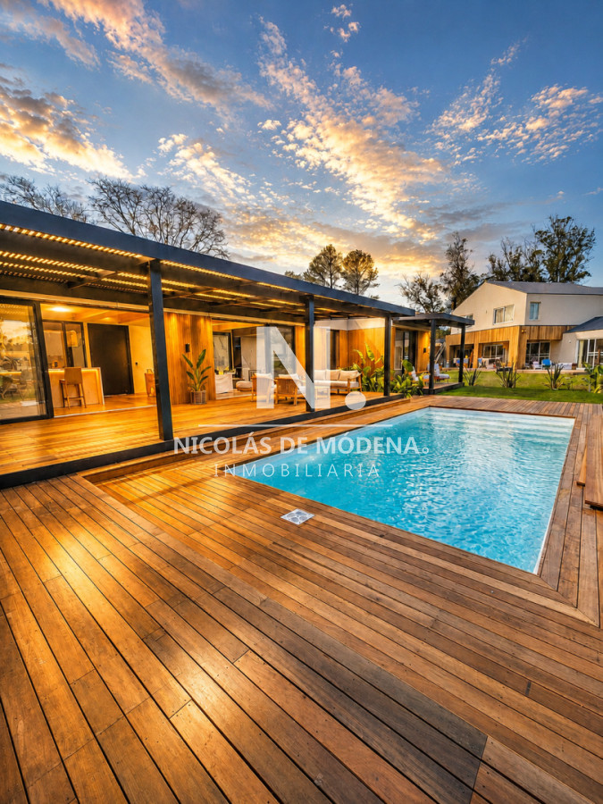Hermosa casa de moderno diseño en venta en barrio privado Distrito 52, La Cañada de 4 dormitorios en venta. - NDM31428C