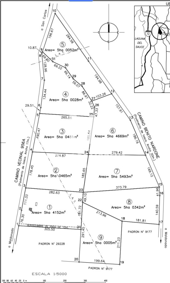 En venta chacra de 5has en Laguna del Sauce, Punta Ballena - NDM29658H