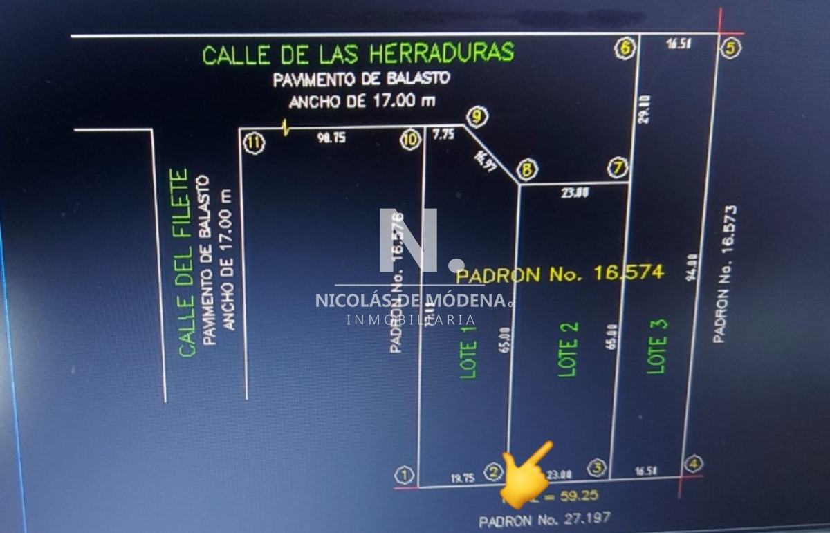 Terreno 1300 mts 2 a la venta en Punta del Este