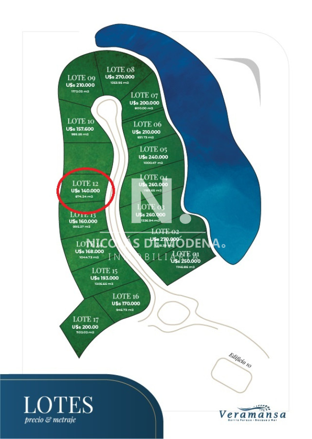 Lote en espectacular barrio cerrado. Veramansa. En venta - NDM16020T