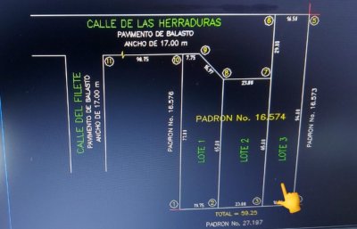 VENTA Terreno a la venta en Pinares BURNETT Punta del Este 1700mts2
