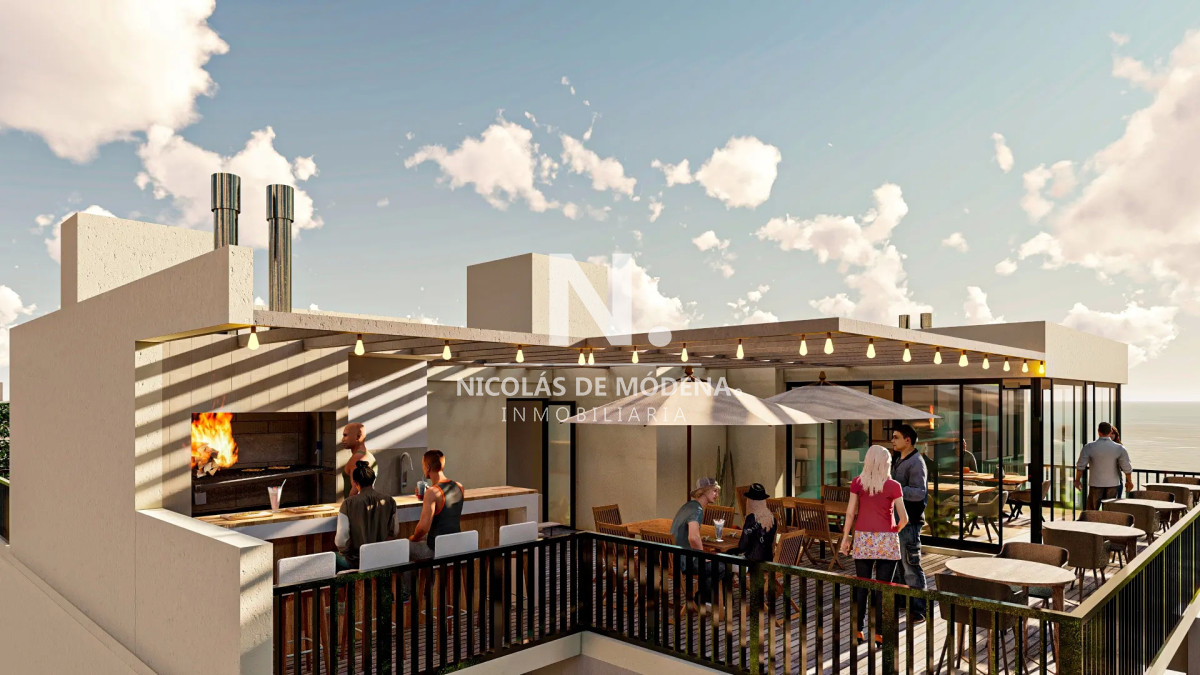 Apartamento de 1 dormitorios con gran terraza al frente. Cordón - Montevideo