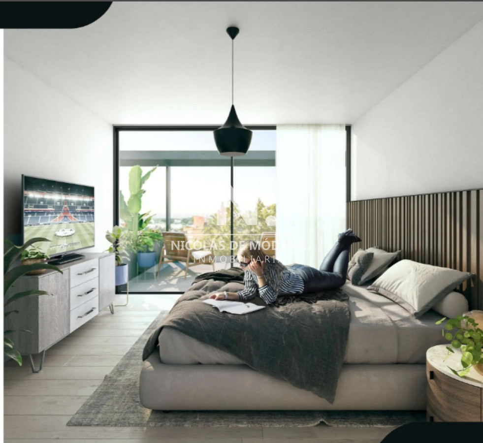 Venta Moderno Apartamento de 2 dormitorios en Barrio sur, piso alto. - NDM29546A