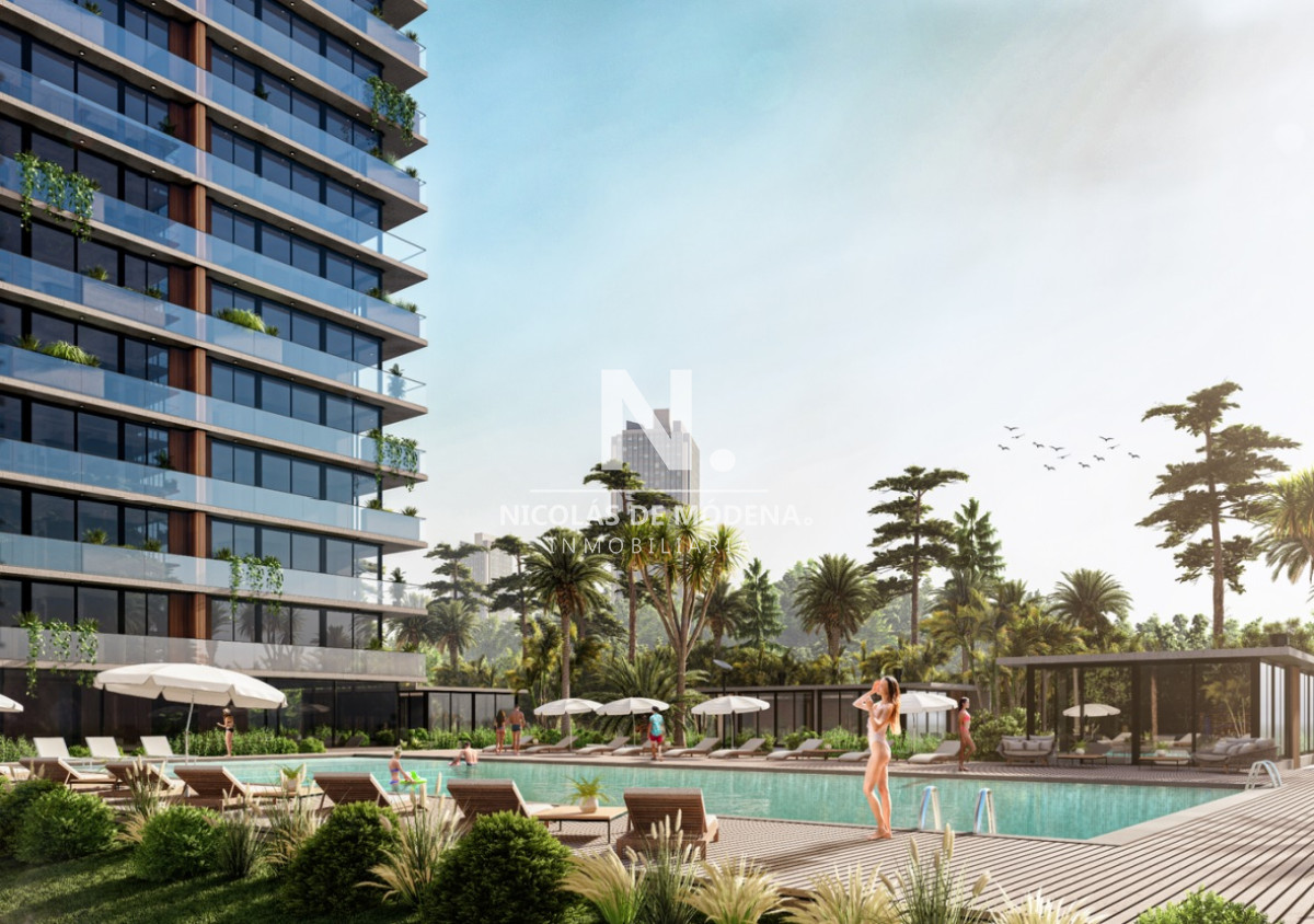 Departamento de 1 dormitorio en venta, financiacion a metros del mar.  Torres del Este. LANZAMIENTO