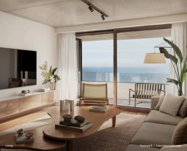 Departamento de 3 dormitorios en suite en venta, a pasos del mar. Piso alto. Proyecto en contrucción.