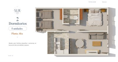 Apartamento de 2 dormitorios en venta en Maldonado.