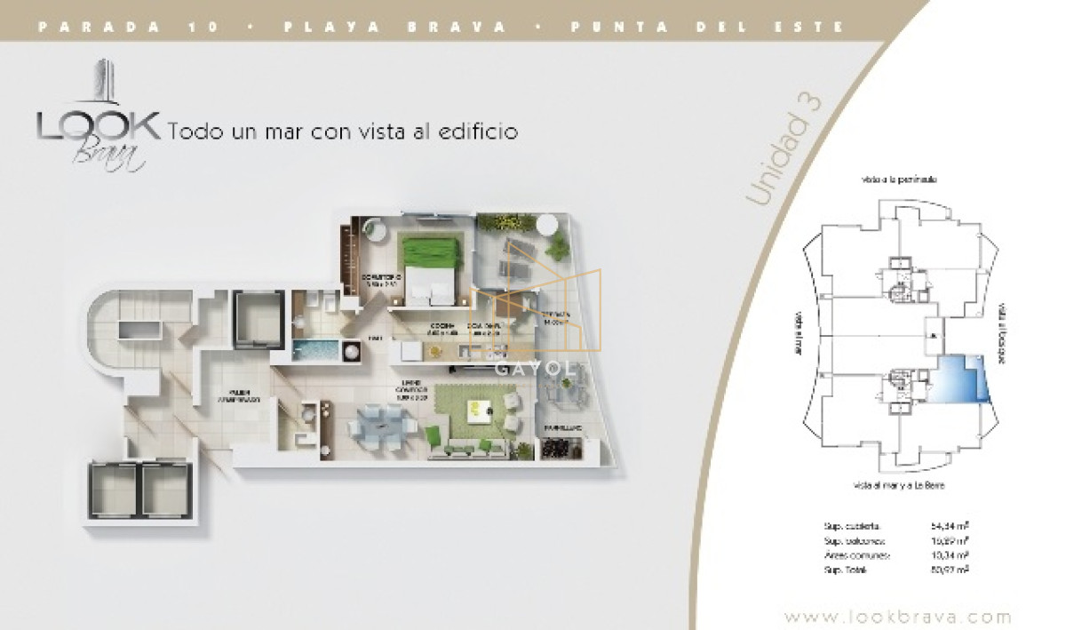 Apartamento ID.1053 - Look Brava de 1 dormitorio disponible en Enero 2026